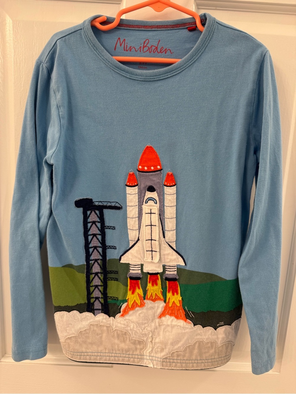 Mini Boden Appliqué long sleeve shirt size 8-9
